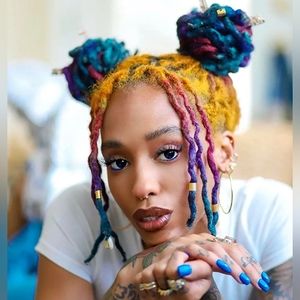 12 Inches Dreadlock Extensions 10 Locs Blonde Handmade Loc Extensions Human Hair